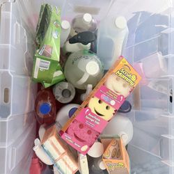 3 Bins FULL of Cleaning Supplies Bundle – Scrub Daddy, Swiffer, Cleaners – $50