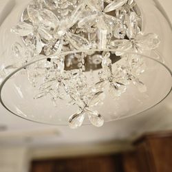 Gorgeous Chrome And Glass Finish Levant Light Chandelier 