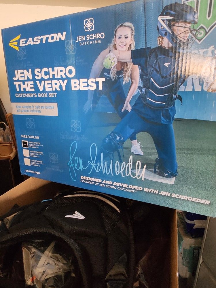 Easton Jen Schro The Very Best Fastpitch Softball Catcher's Box Set