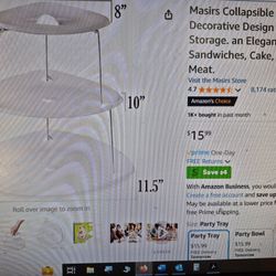 Two Collapsible Three Tier Party Trays