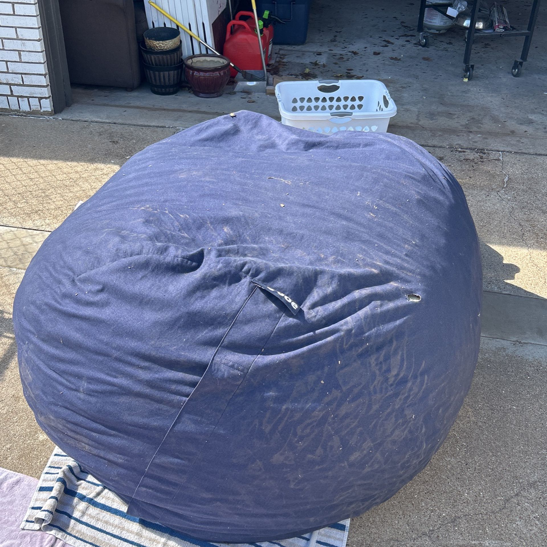 Big joe beanbag chair. Cheapest you can get them new is $185