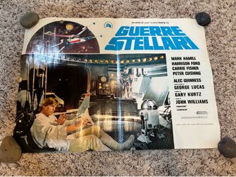 Star Wars vintage Italian 1977 poster (19” x 26.5”)