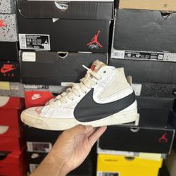 Nike Blazer Mid 77 Jumbo White Black size 10.5 USED But Clean