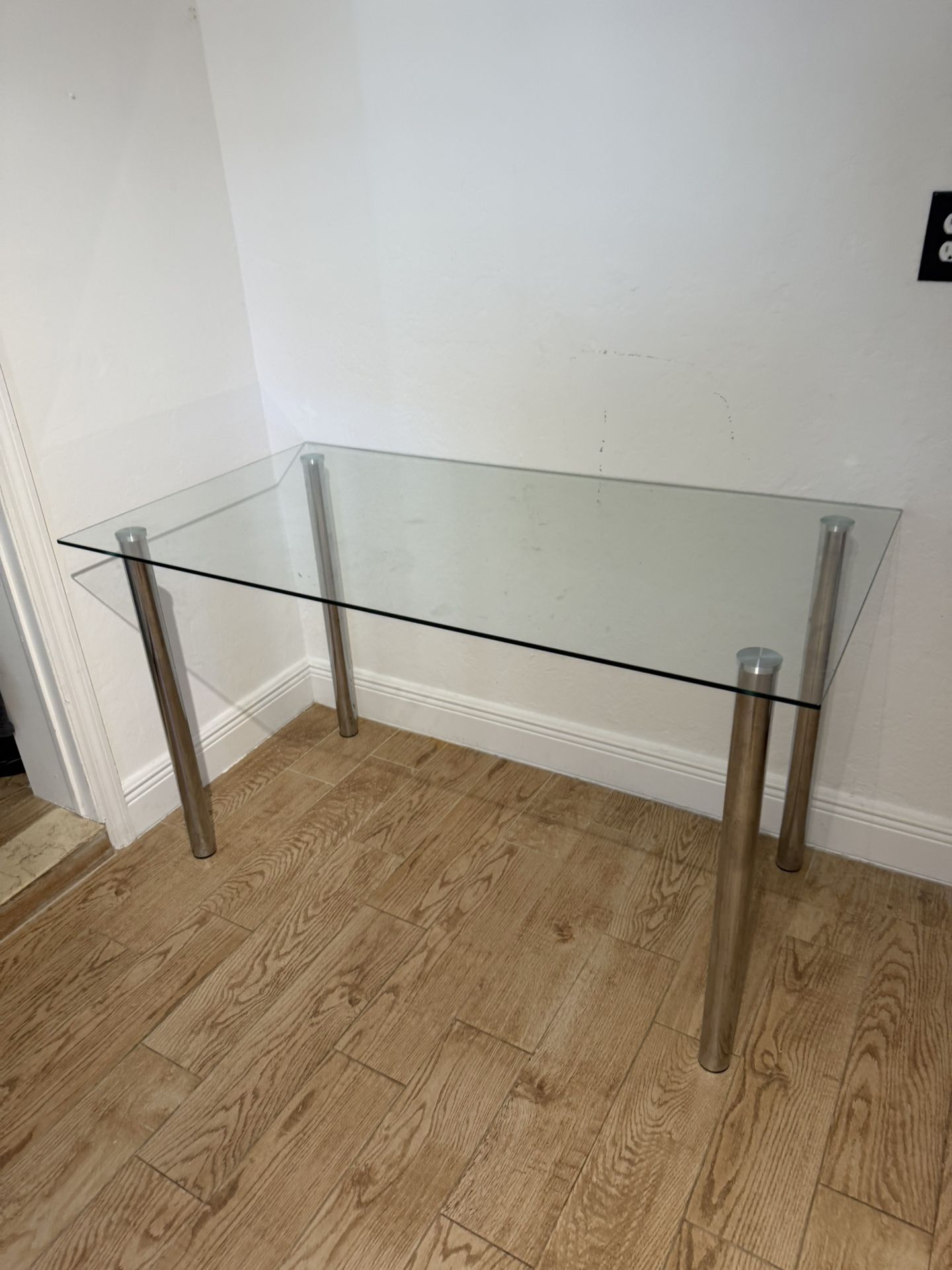 glass desk