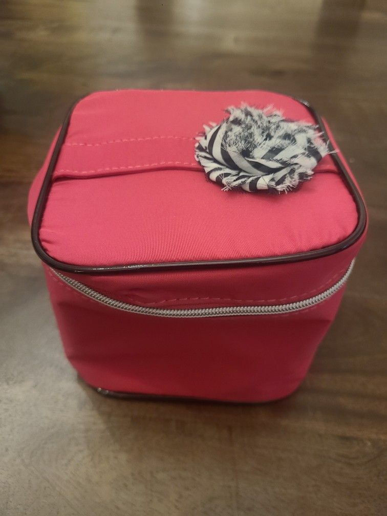 Pink Lancome Cosmetic Pouch