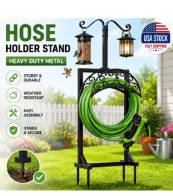 LOVFEN fancy garden hose hanger W 2 hooks
