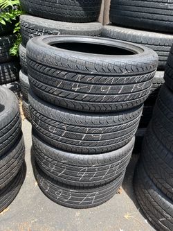 245/45R19 continental 245/45/19 set of 4 matching used tires in great condition 300$ for 4 tires plus tax. Mount available but not included. Wheel ali