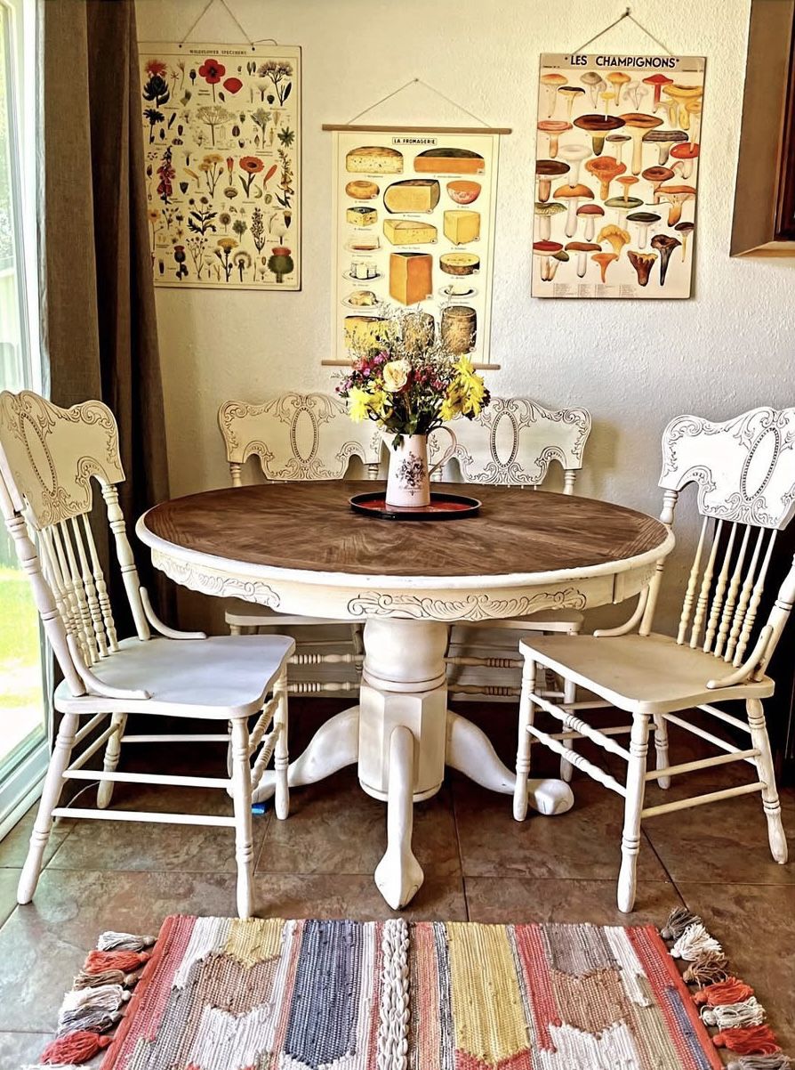 Farmhouse Solid Wood Kitchen Table