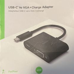 USB-C to VGA + CHARGE ADAPTER