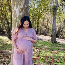 Pink Blush Maternity Dress