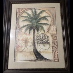 Framed Palm Tree Pieces Wall Art Designs Set of 2 !!! by JA Hawkins $60 For Both Pieces!!!