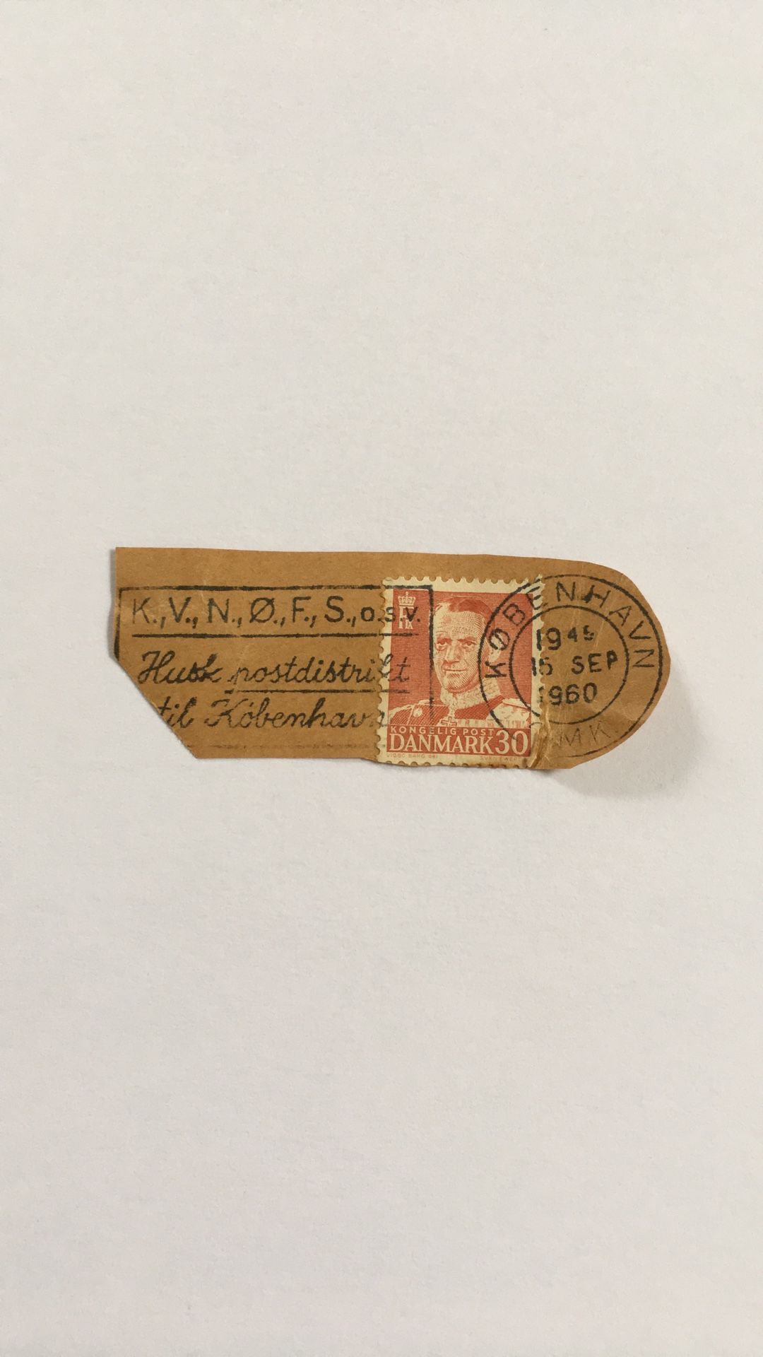 -Denmark "King Frederick" 30 Ore 1952 Stamp