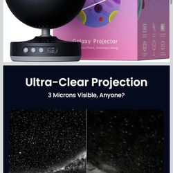 POCOCO Galaxy Star Projector for Bedroom with Replaceable Optical Film Discs, Home Planetarium Night Light Projector with High-Definition Soft Light f