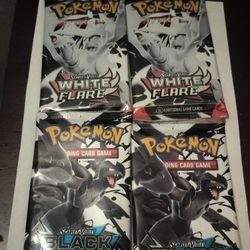 Pokemon Black Bolt And White Flare Booster Packs 