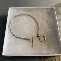 7inch Snake  Bracelet 925 