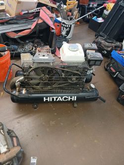 Hitachi Twin Tank Gas Portable Air Compressor with Honda GX160 Engine 8 Gallon