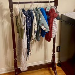 Baby/Toddler  Wood  Clothes, Rack 