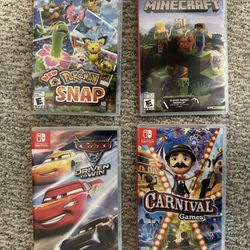 Nintendo Switch Video Games Pokemon Snap Minecraft Cars 3 Carnival Games