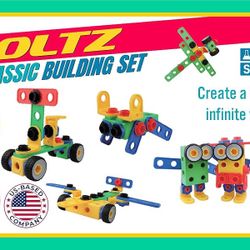 USA Toyz Boltz STEM Building Toys - 163 Pc Construction Set, Educational Toys for Kids with Engineering Blocks, Bolts, Wheels and Ratchet
