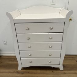 Solid Wood White Dresser