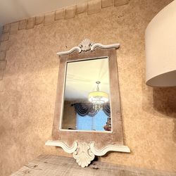 Hobby Lobby Whitewash Wooden Wall Hanging Mirror
