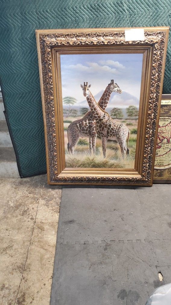 Giraff Picture Antique Frame