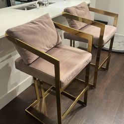 Two Elegant Extra Tall Bar Stools