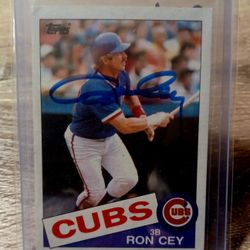 Cubs Ron Cey Autographed Card 