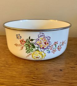 Floral Enamel Bowl