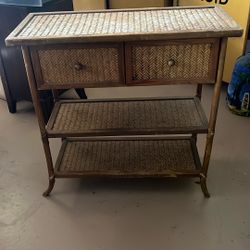 Wicker Entry Table 