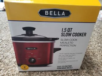 New Bella Slow Cooker 1.5QT Perfect For 1-2 Person