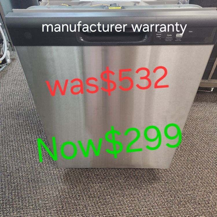 GE Front Control Dishwasher With 1 YEAR MANUFACTURERS WARRANTY 