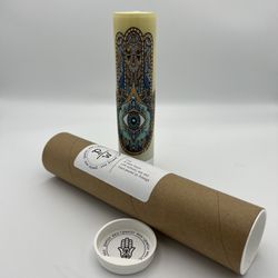 Poetic Wax Candle - Blue Hamsa