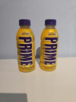 2 Prime Hydration Drinks Lakers Limited Edition Brand New