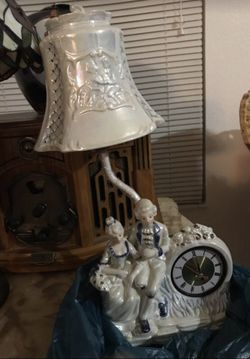 Victorian Lamp & Clock