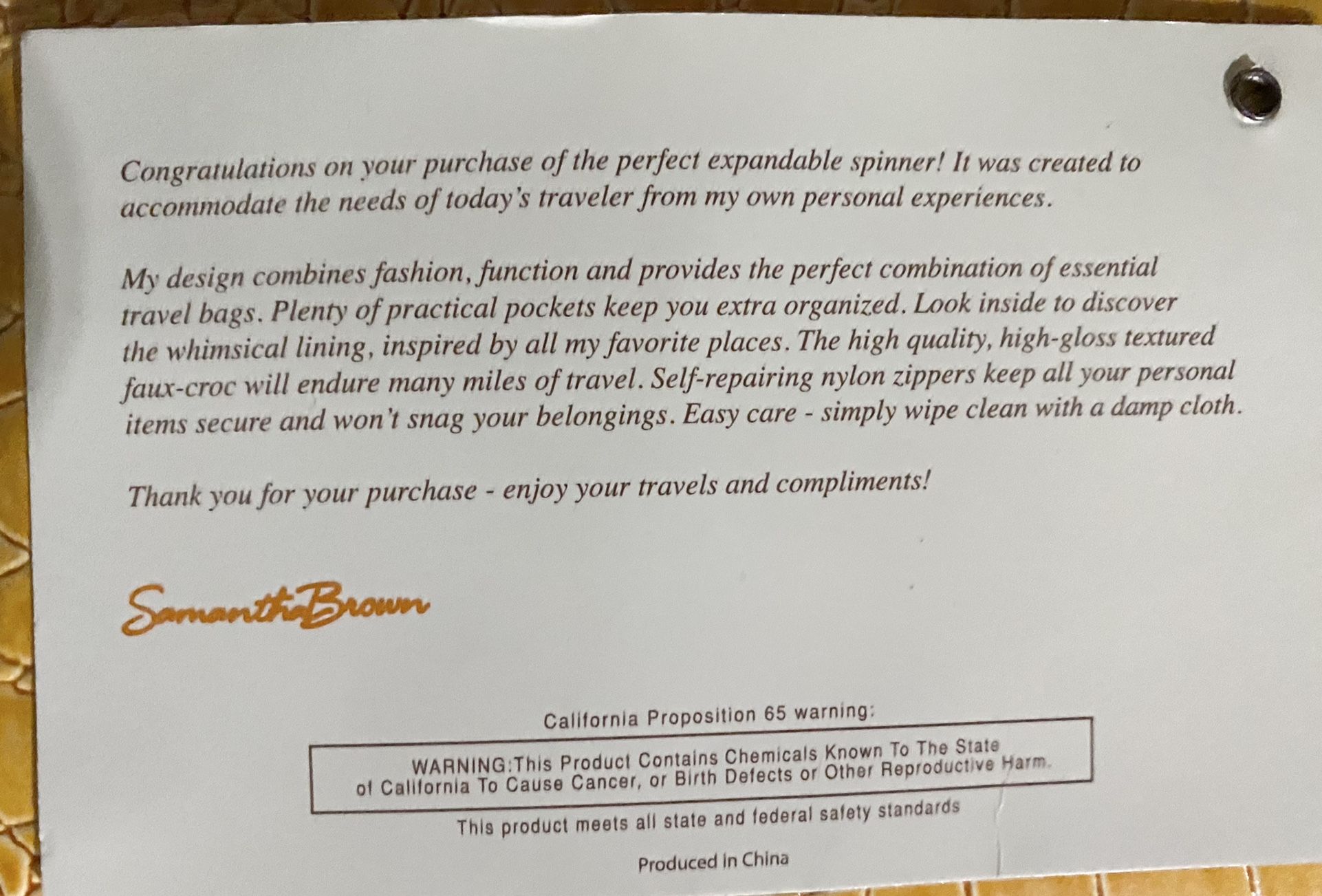 Samantha Brown Luggage OBO