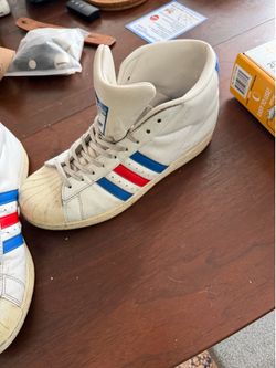 Adidas Red & Blue Hi Tops Size 10