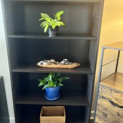 Set of Black Bookcases
