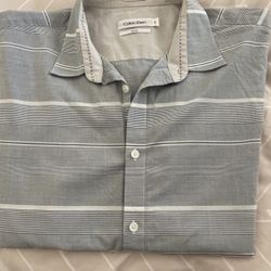 Calvin Klein Slim Fit, Gray And White, XL