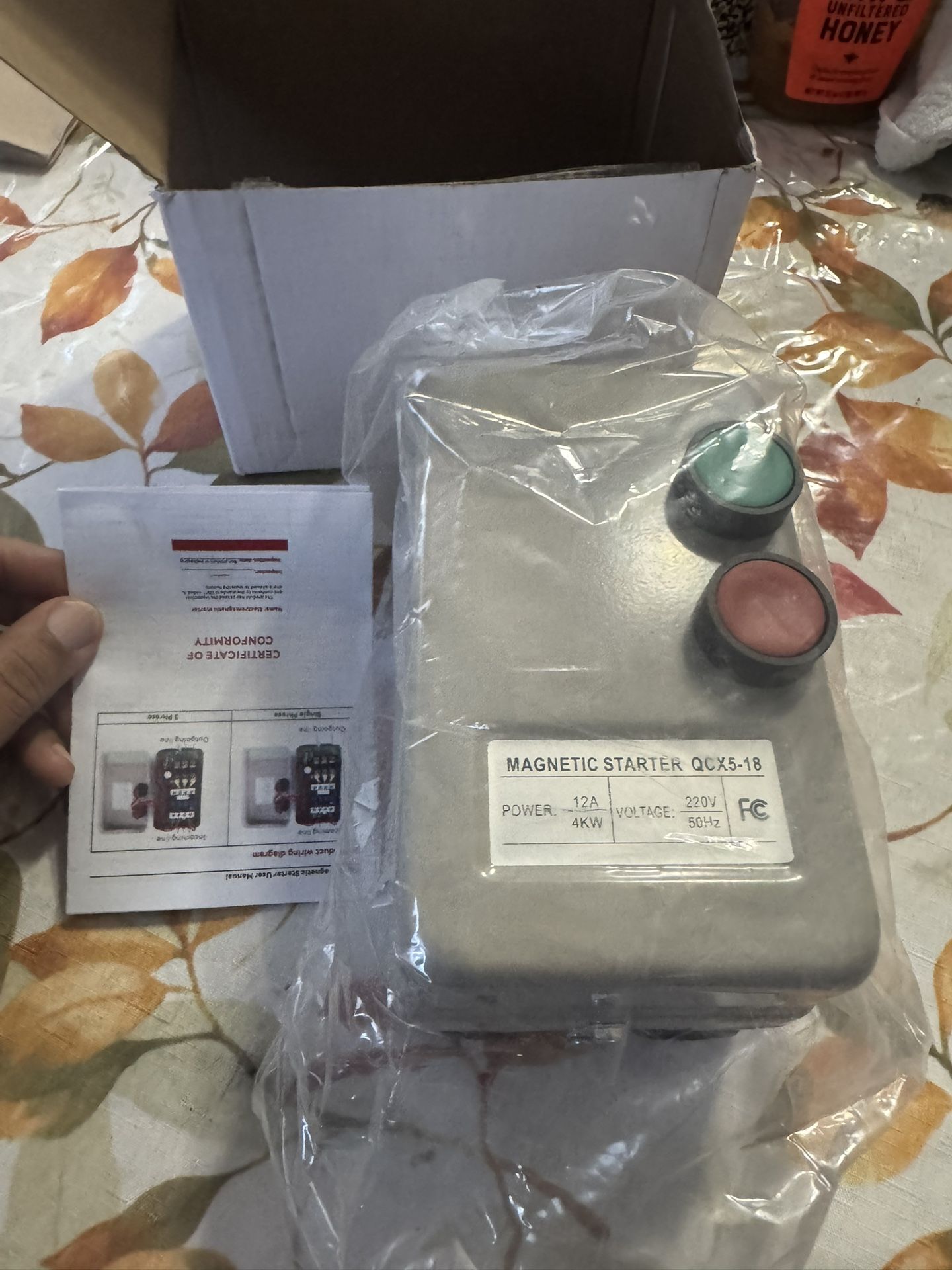 QCX5 Magnetic Starter,QCX5-32 Motor Start Switch Motor Protector,QCX5-40 QCX5-50 QCX5-65 (Color : QCX5-32 11KW, Size : 380V)