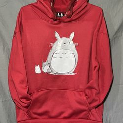 Studio Ghibli My Neighbor Totoro Graphic Print Red Hoodie XL