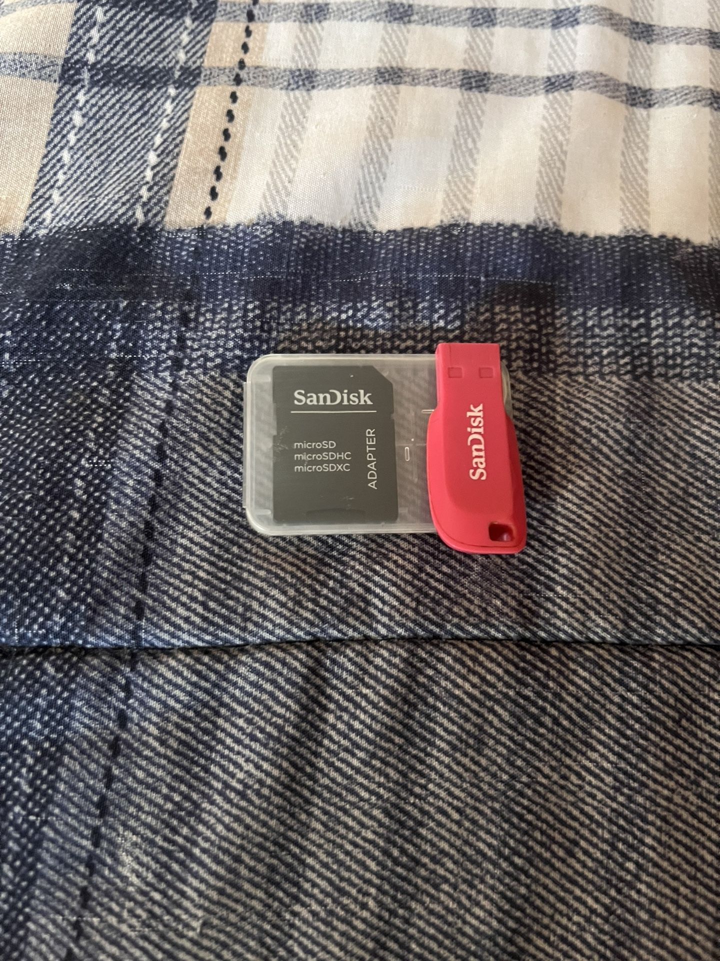 SanDisk Cruzer Blade 32GB USB Drive With SanDisk Adapter 32GB And 16GB SanDisk Adapter
