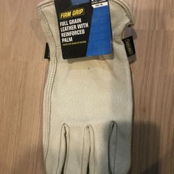 Full Grain Leather Grip Gloves With Reinforced Palm