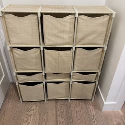 12-bin fabric storage organizer / dresser 43x37x10