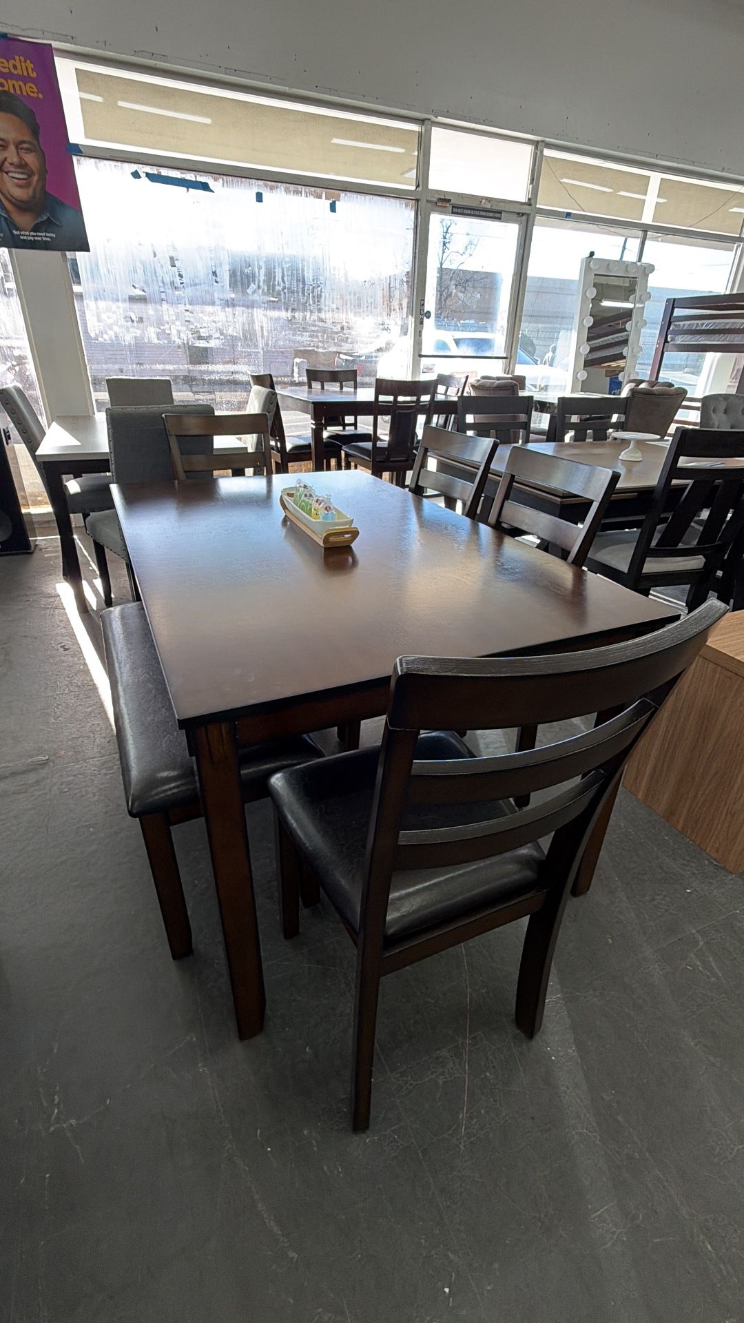 6-Pc Dining Table W Bench