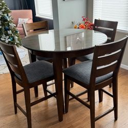 CANADEL Cafe Style Table With 4 Chairs 