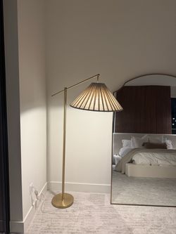 Floor Lamp with Pleated Shade!