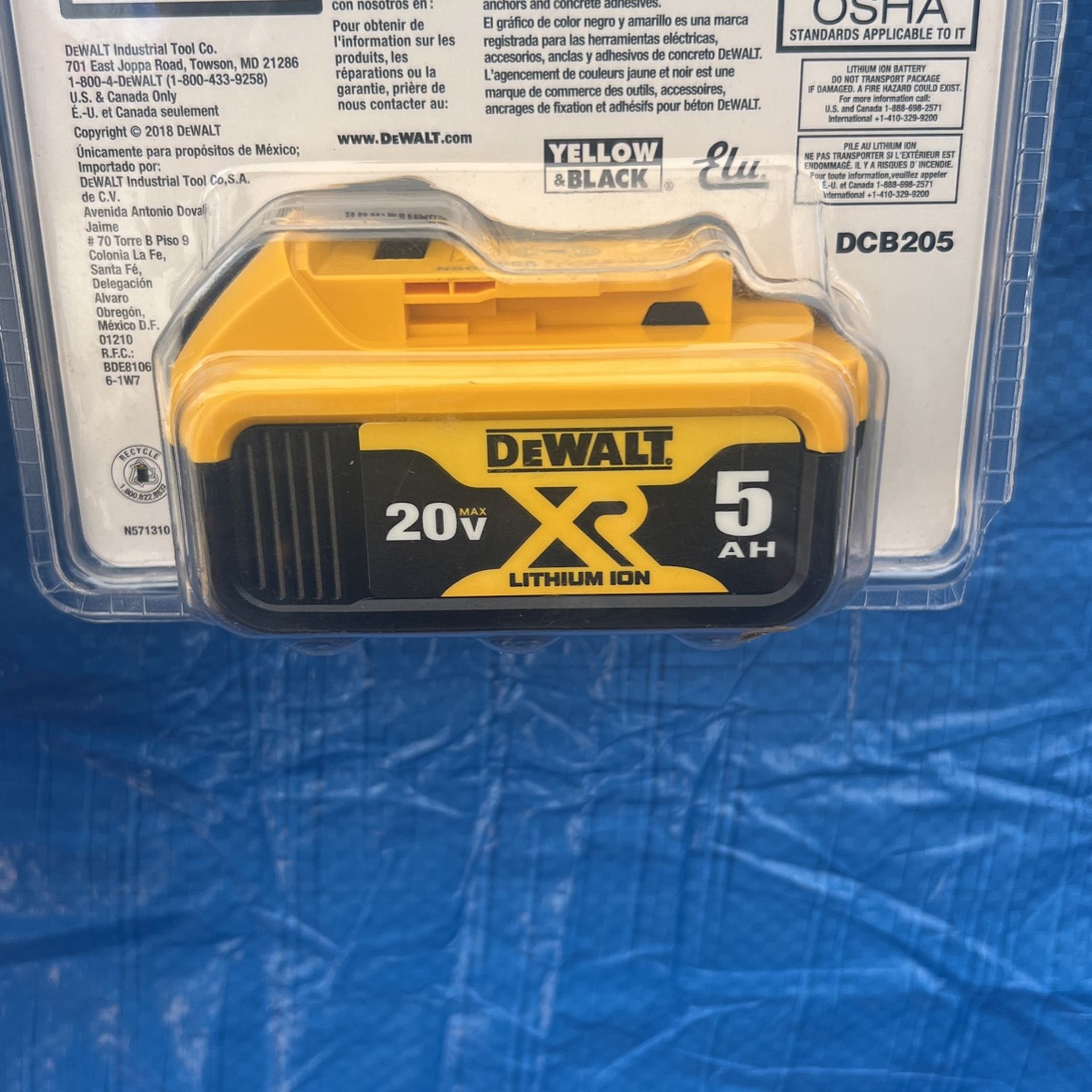 Dewalt 5.0Amp Battery