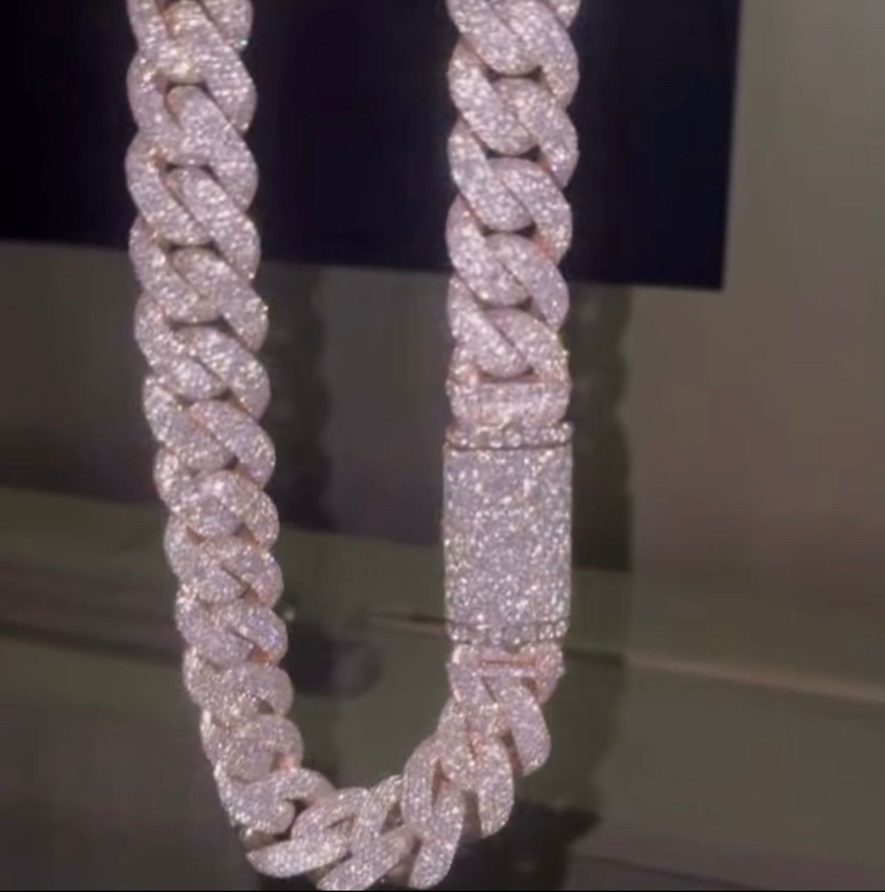 Rose Gold Cuban Chain VVS