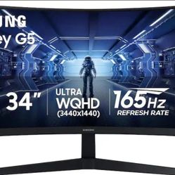 Gaming Monitors, 22" 24" Flat Led & 34" Curved 